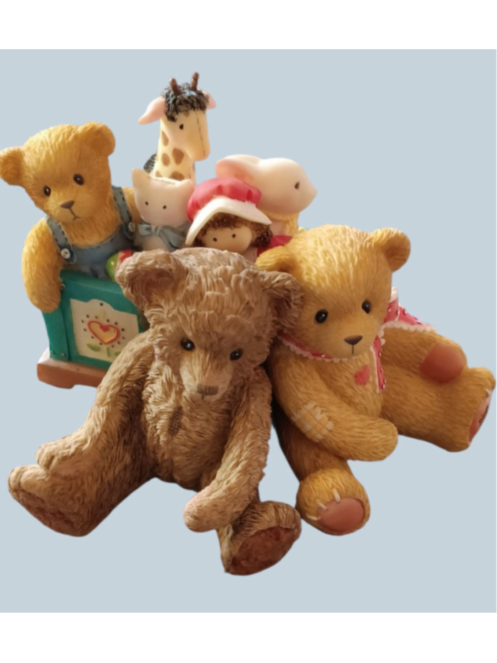 NIB Cherished Teddies Heather and Friends Figurine Brown Teal
662038